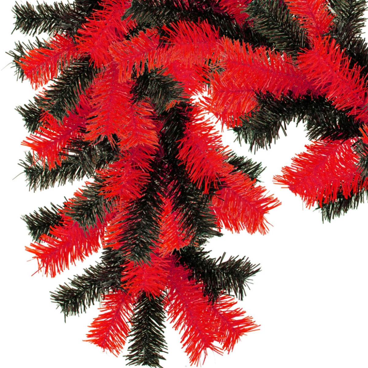 Shop for Lee Display's brand new 6FT Shiny Metallic Red and Black Tinsel Brush Garlands on sale now at leedisplay.com.  End
