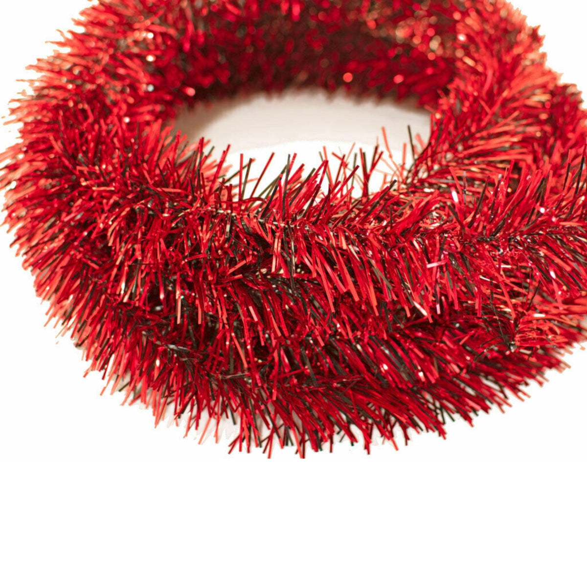 Lee Display's brand new 25ft Shiny Red and Black Tinsel Garlands and Fringe Embellishments on sale at leedisplay.com