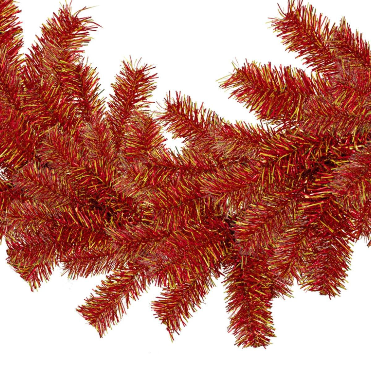 Shop for Lee Display's brand new 6FT Shiny Metallic Red and Gold Tinsel Brush Garlands on sale now at leedisplay.com.  Middle