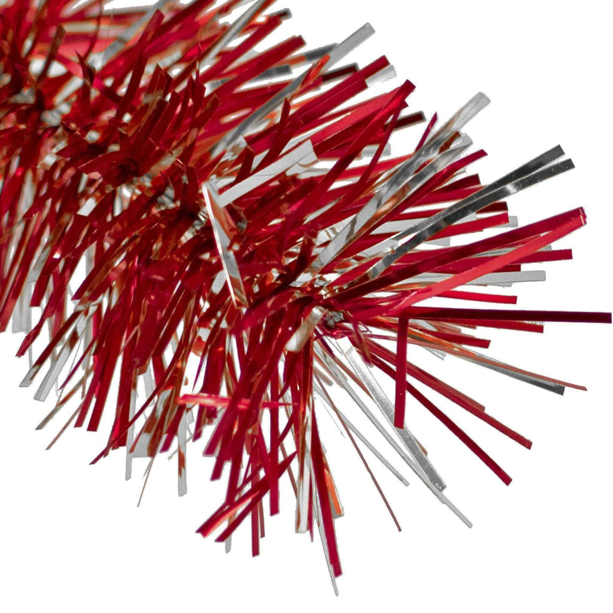 Red & Silver Tinsel Garland - Lee Display