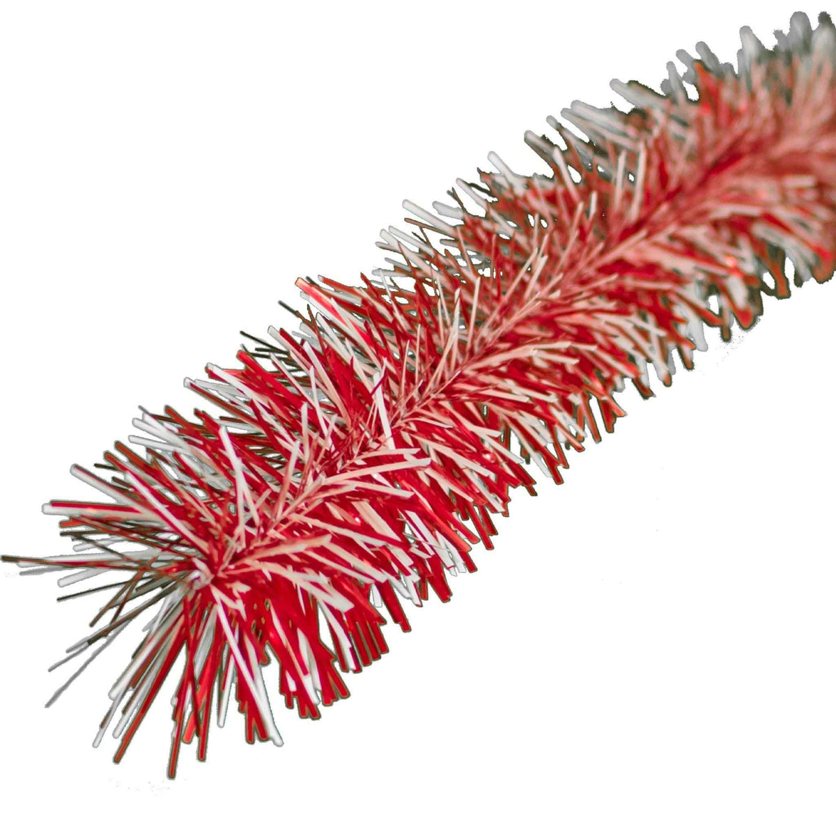 Red & White Tinsel Garland - Lee Display