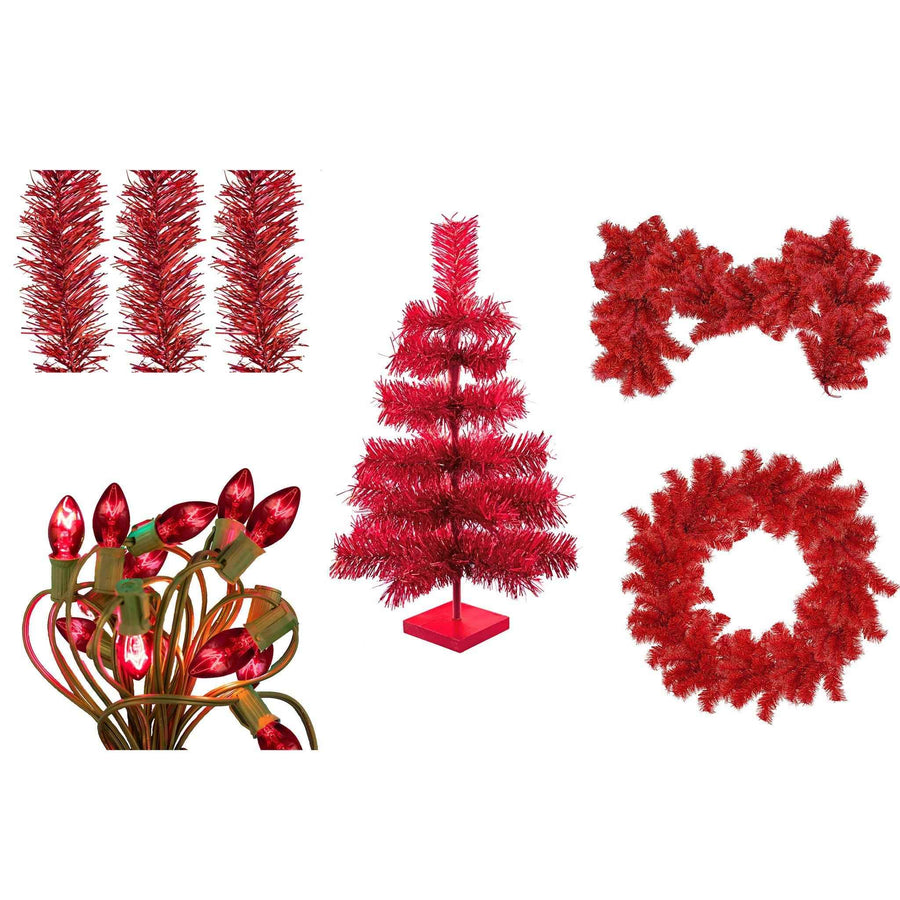 Red Christmas Decoration Bundle Kit - Lee Display