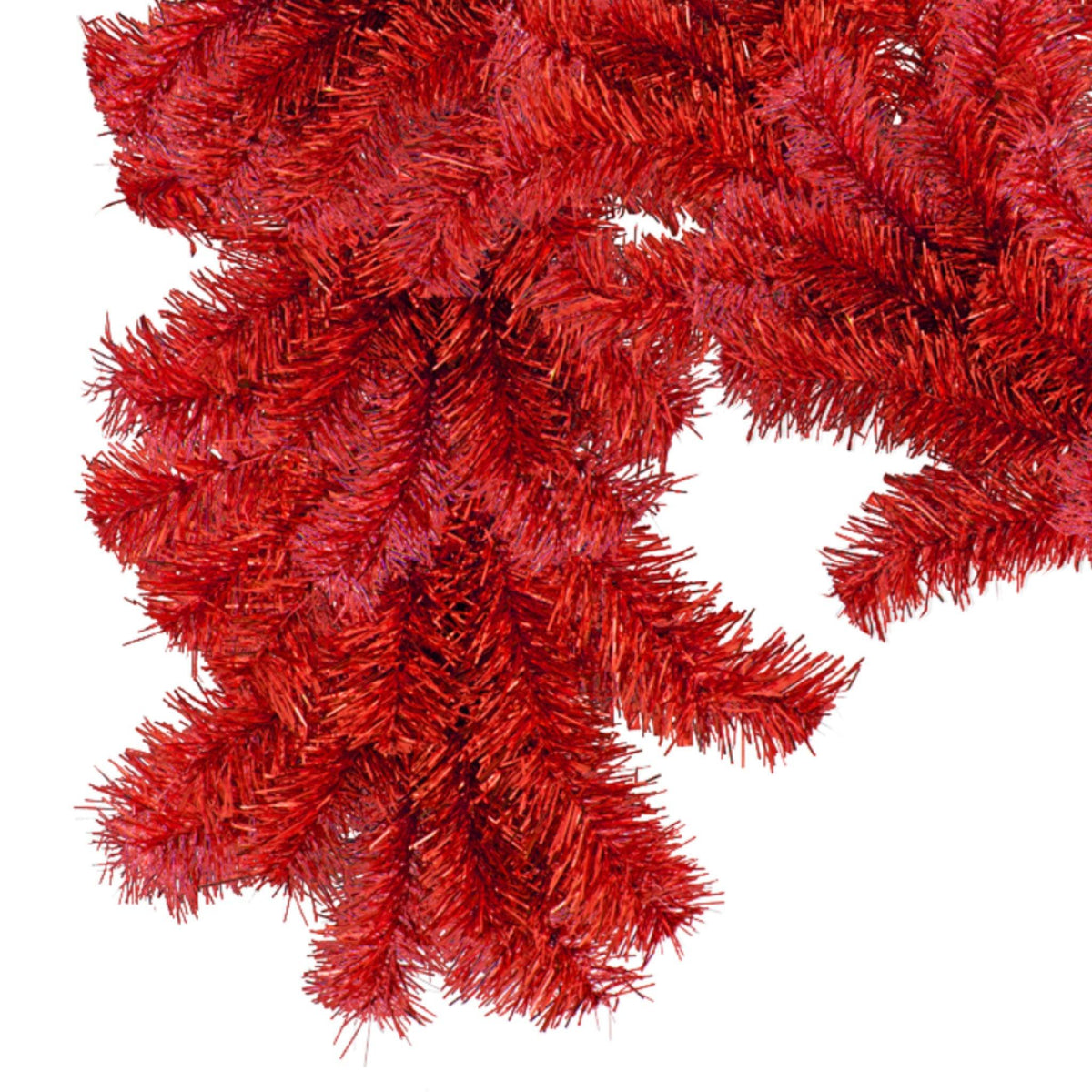 Shop for Lee Display's brand new 6FT Shiny Metallic Red Tinsel Brush Garlands on sale now at leedisplay.com.  End