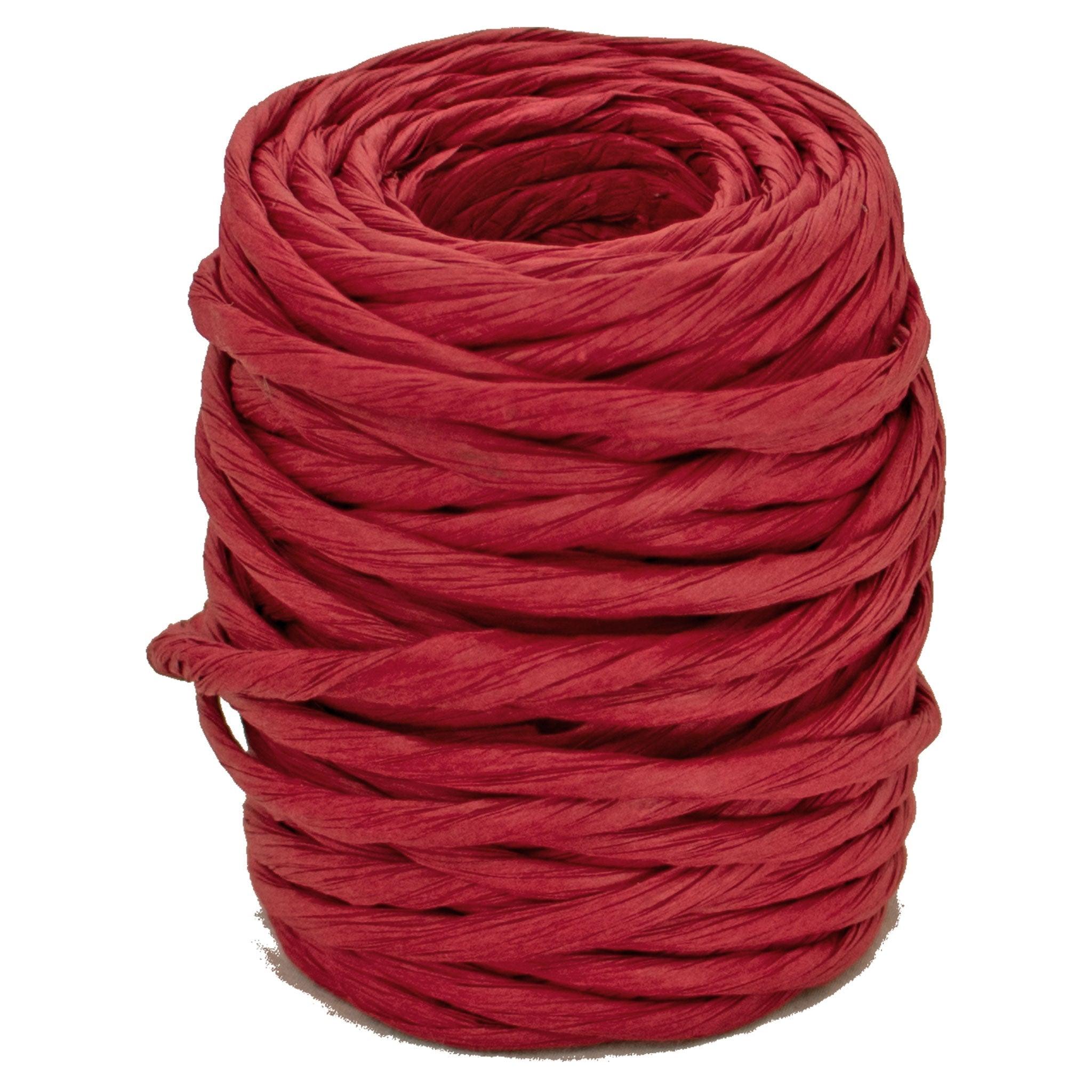 Festive Red Raffia Paper Craft Ribbon Pack - 218 Yards Long Raffia