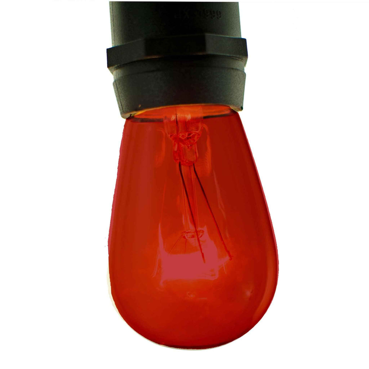 Red S14 Edison Light Bulbs - Lee Display