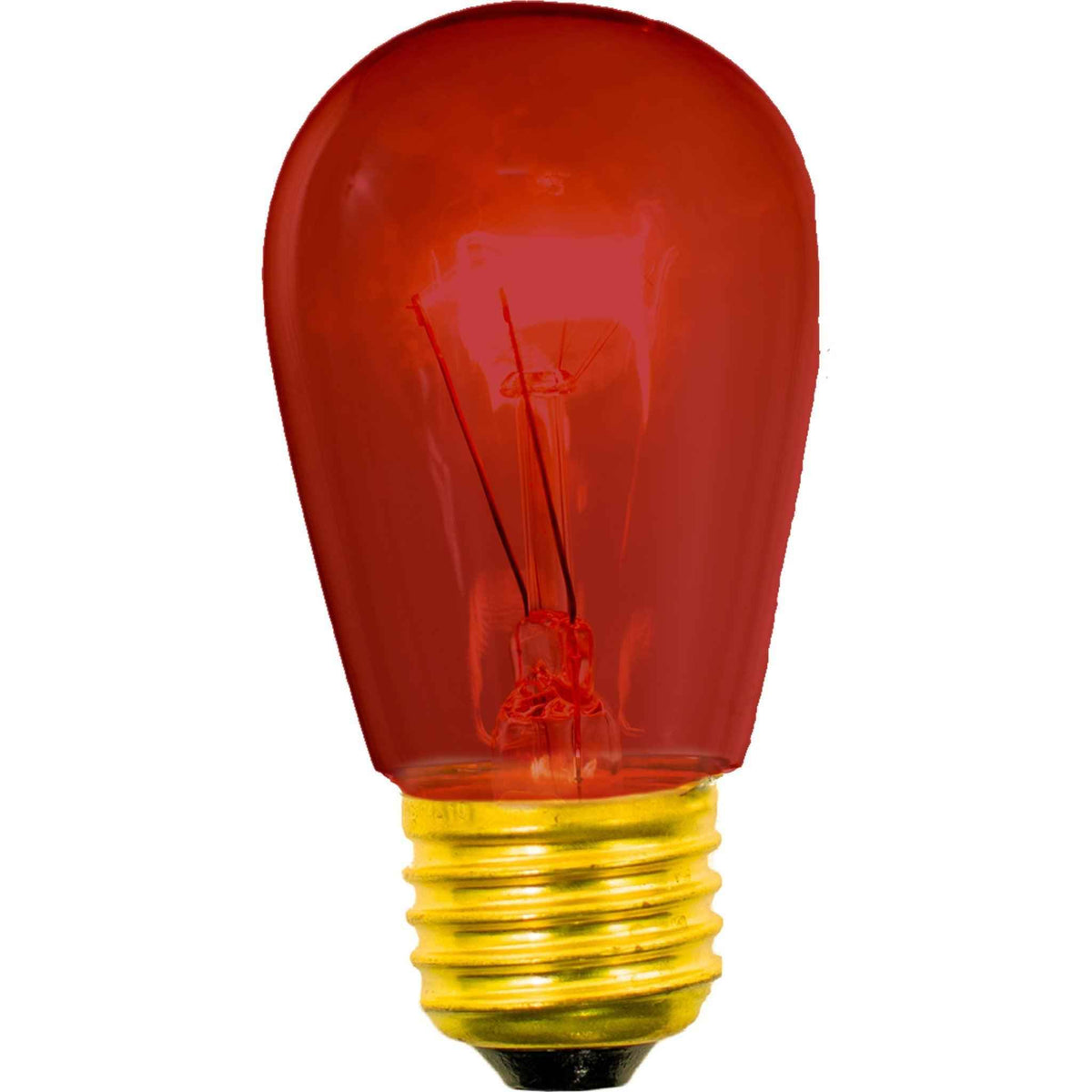 Red S14 Edison Light Bulbs - Lee Display