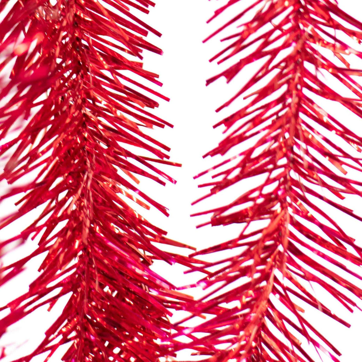 Lee Display's brand new 25ft Shiny Metallic Red Tinsel Garlands and Fringe Embellishments on sale at leedisplay.com