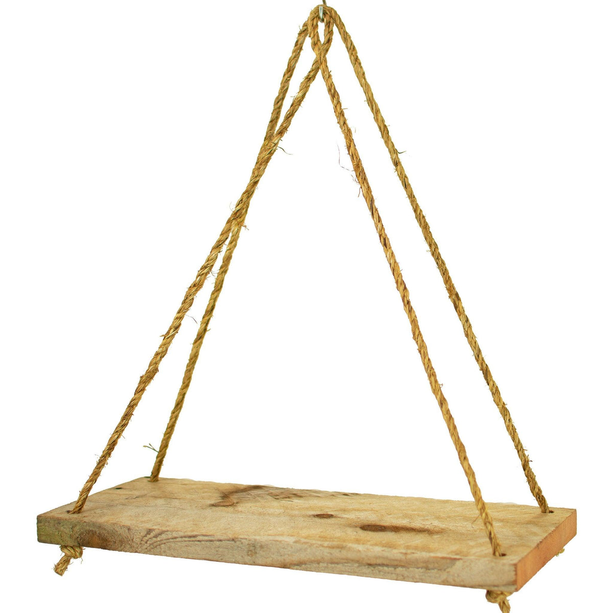 Rope Hanging Wood Shelf - Lee Display