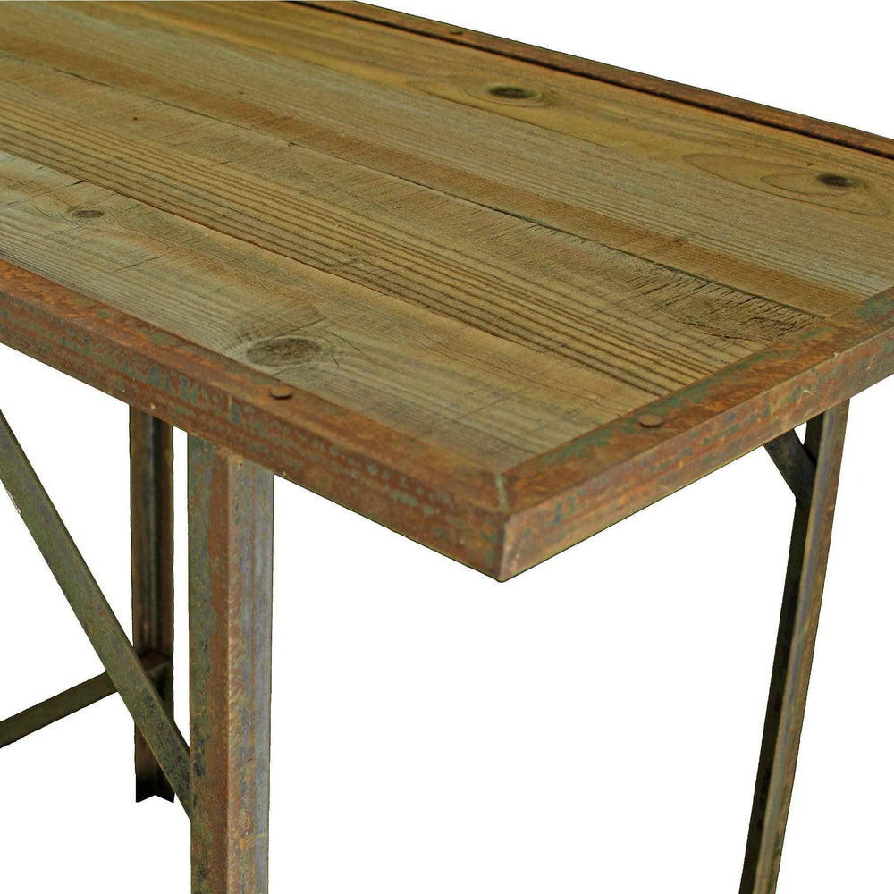 Rustic Redwood Outdoor Patio Work Table - Shop Lee Display