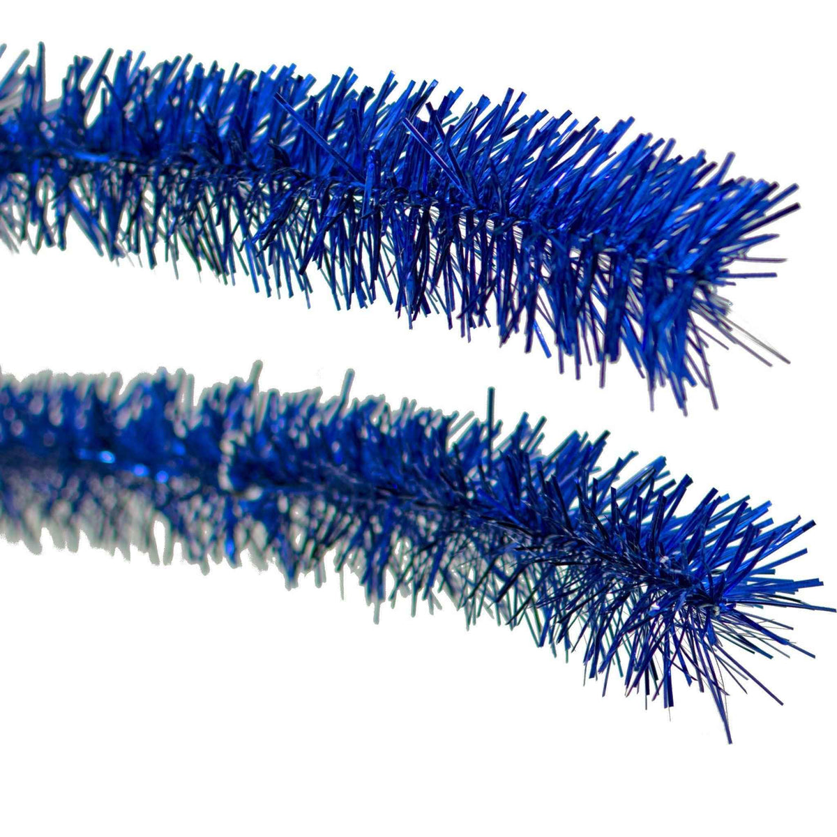 Shiny Blue Tinsel Garland - Lee Display