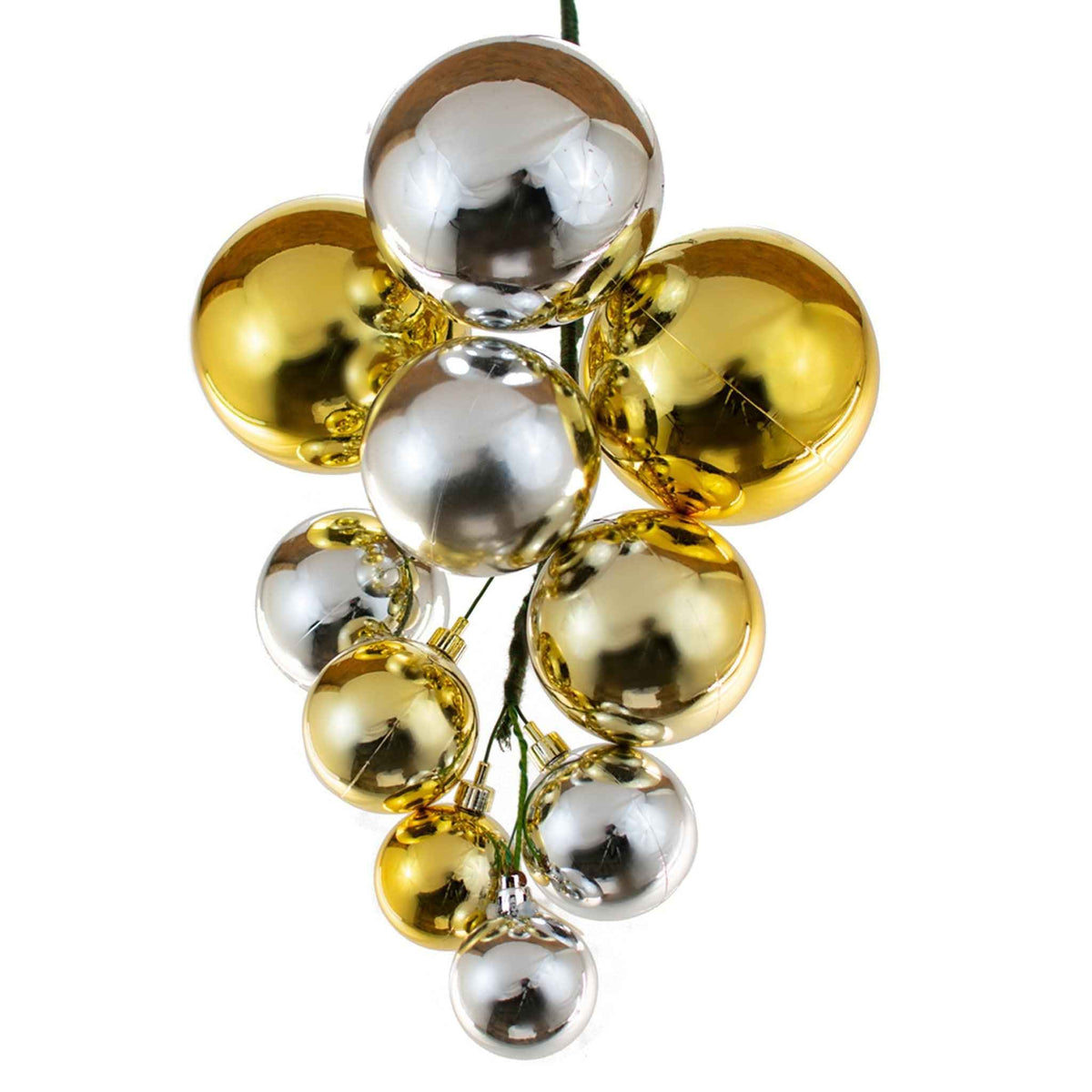 Shiny Gold & Silver Ball Cluster - Lee Display