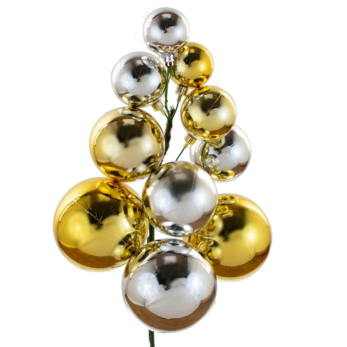 Shiny Gold & Silver Ball Cluster - Lee Display