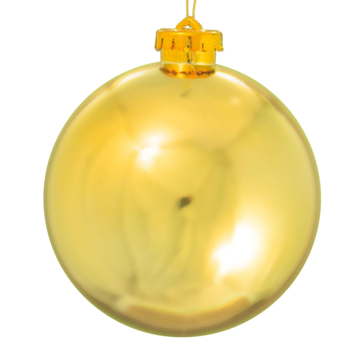 Shiny Gold Plastic Ball Ornaments & Christmas Tree Decorations sold by Lee Display. Available now at leedisplay.com