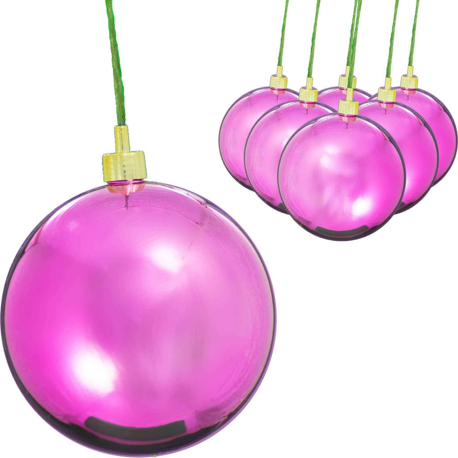 Shiny Pink Ball Ornaments - Lee Display