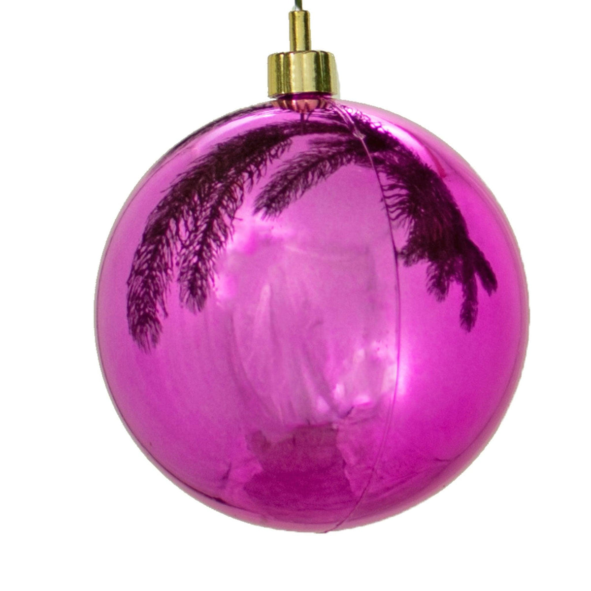 Christmas Ball Ornaments - Plastic - Green - Pink - Set Of 6 from Apollo Box