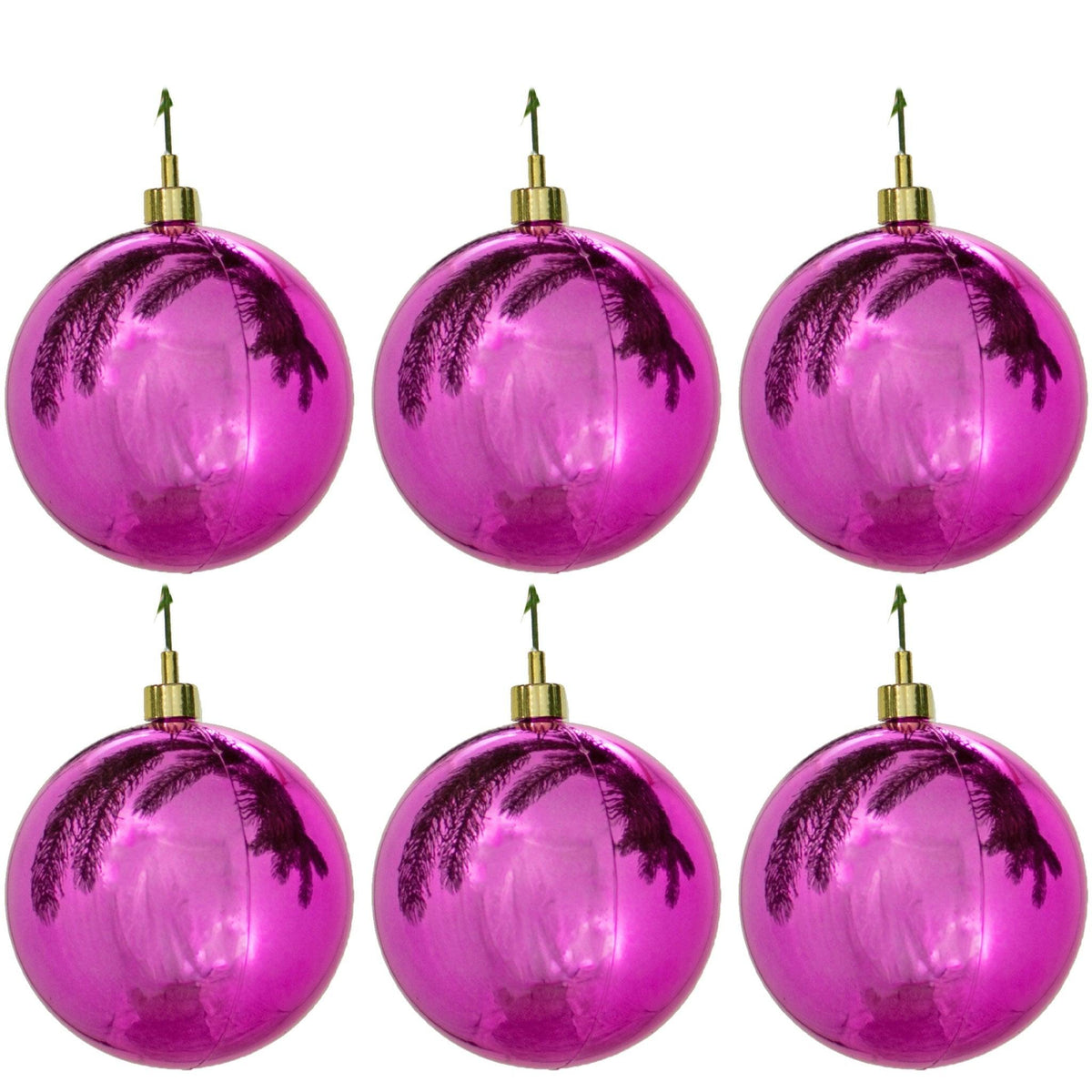 Buy Brand New Shiny Pink Plastic Ball Ornaments Wholesale Lee Display 70mm