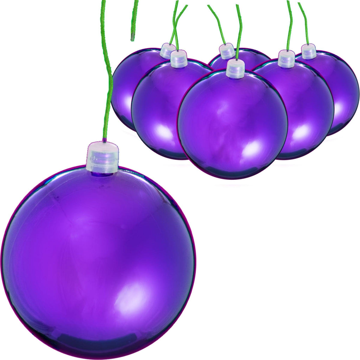 Shiny Purple Ball Ornaments - Lee Display