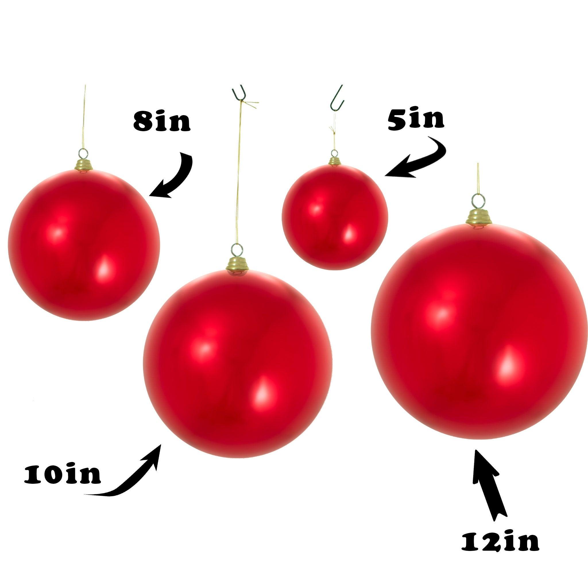 Christmas ball store ornament sizes