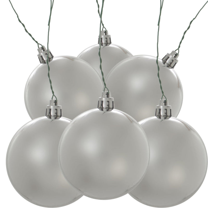 Lee Display offers brand new Shiny Silver Plastic Ball Ornaments at wholesale prices for affordable Christmas Tree Hanging and Holiday Decorating on sale at leedisplay.com