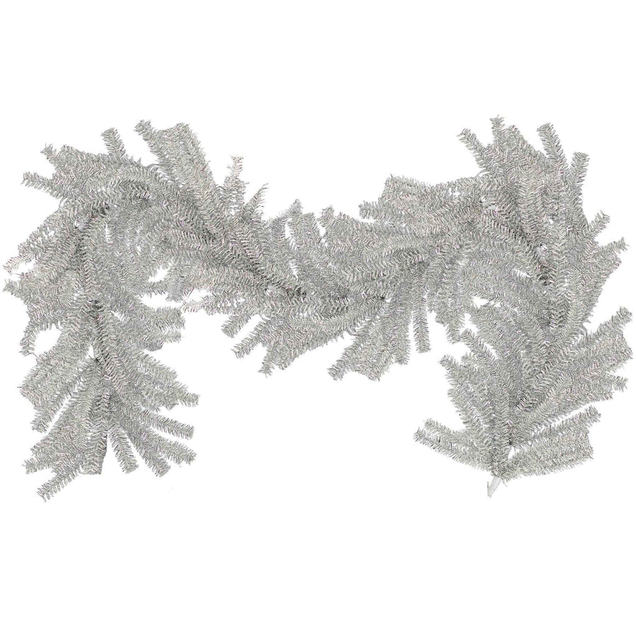 Silver 1in Brush Christmas Garland - Lee Display