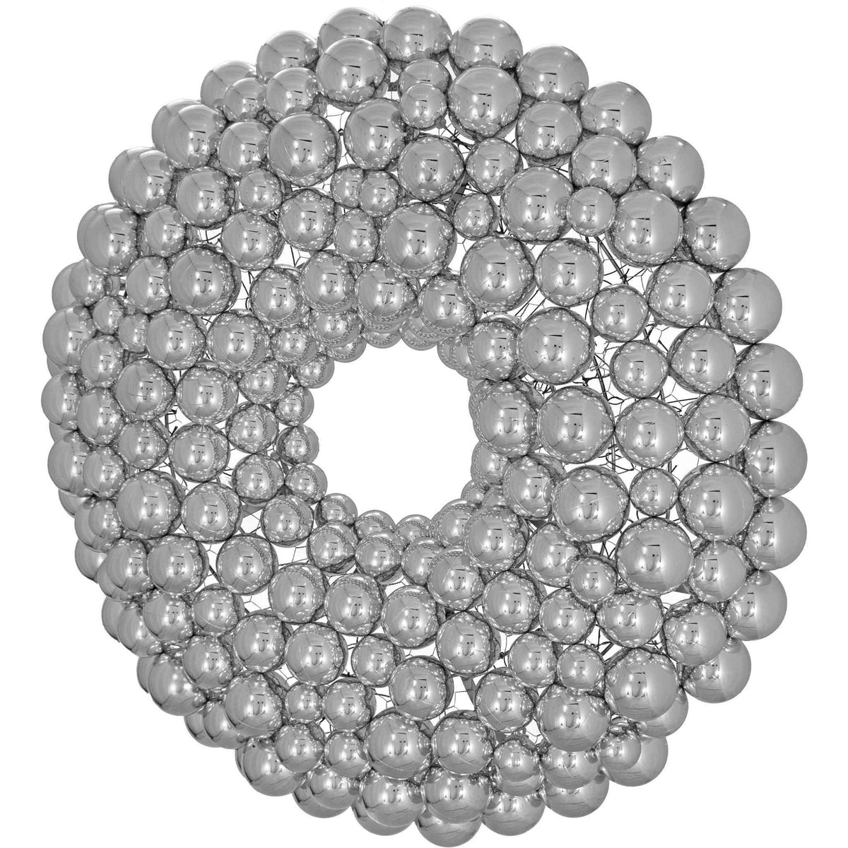Silver Ball Ornament Wreath - Lee Display