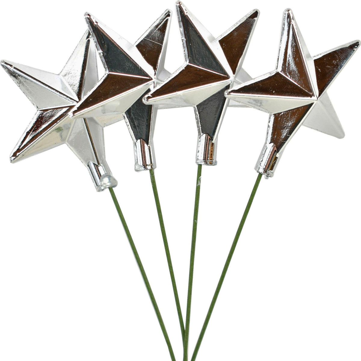 Silver Star Pick Ornaments - Lee Display