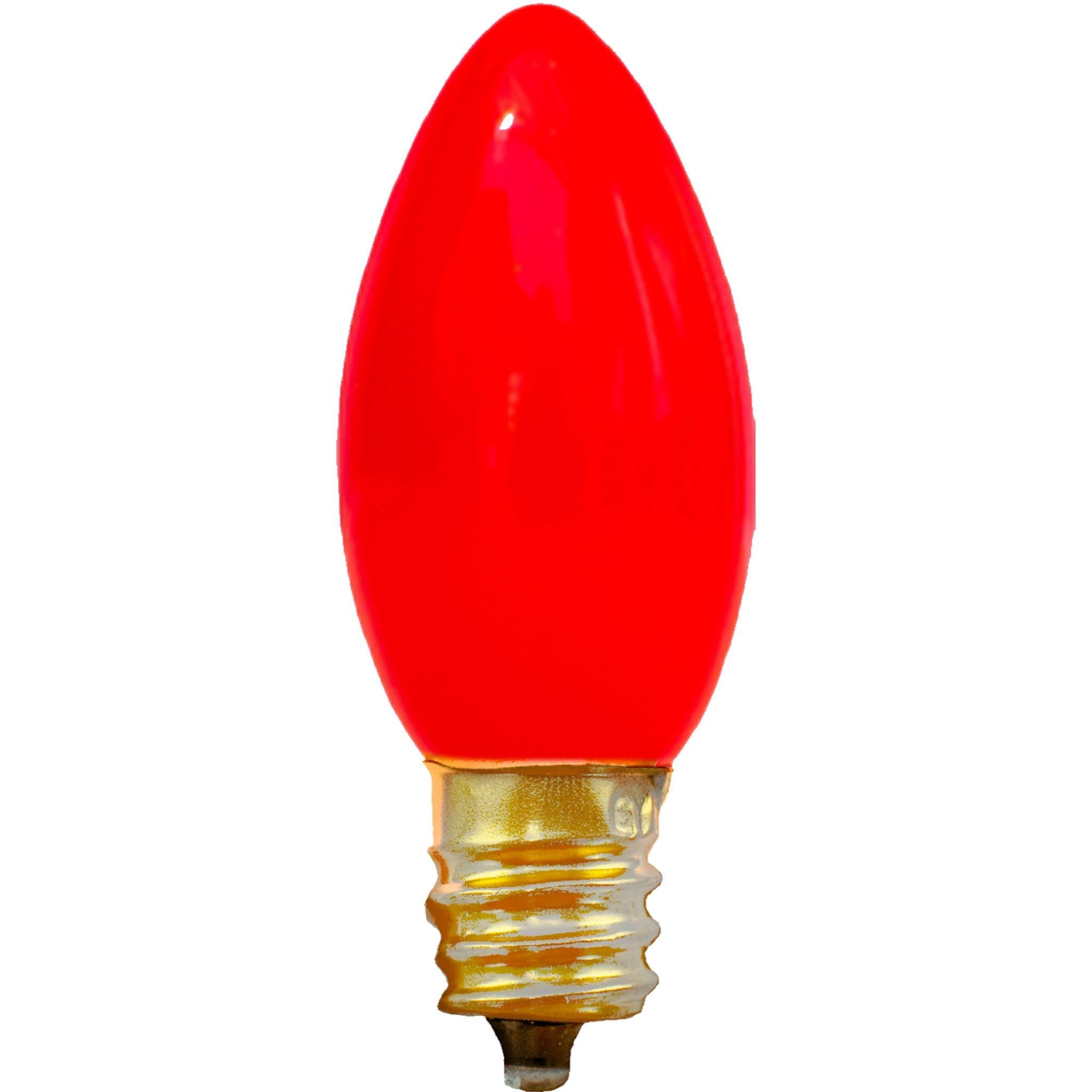 C9 Incandescent Transparent Red Bulbs - Creative Displays