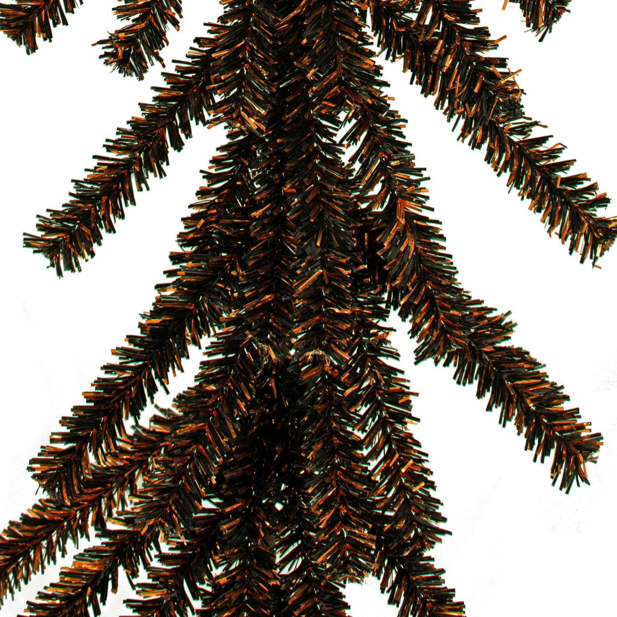 Spooky Orange & Black 1in Firework Tinsel Halloween Garland - Lee Display