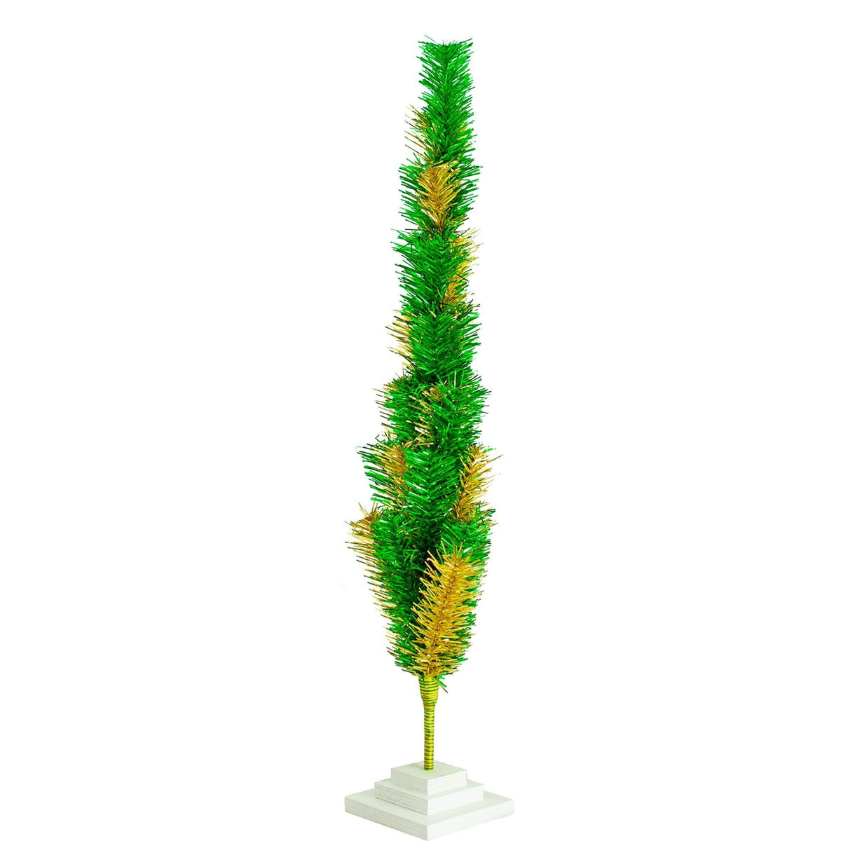 Introducing Lee Display's brand new St. Patrick's Day Themed Mixed Tinsel Christmas Trees made by hand in the USA!    Celebrate the luck of the Irish spirit with a Shamrock-Green and Gold-colored Tinsel Christmas Tree.  Shop now at leedisplay.com