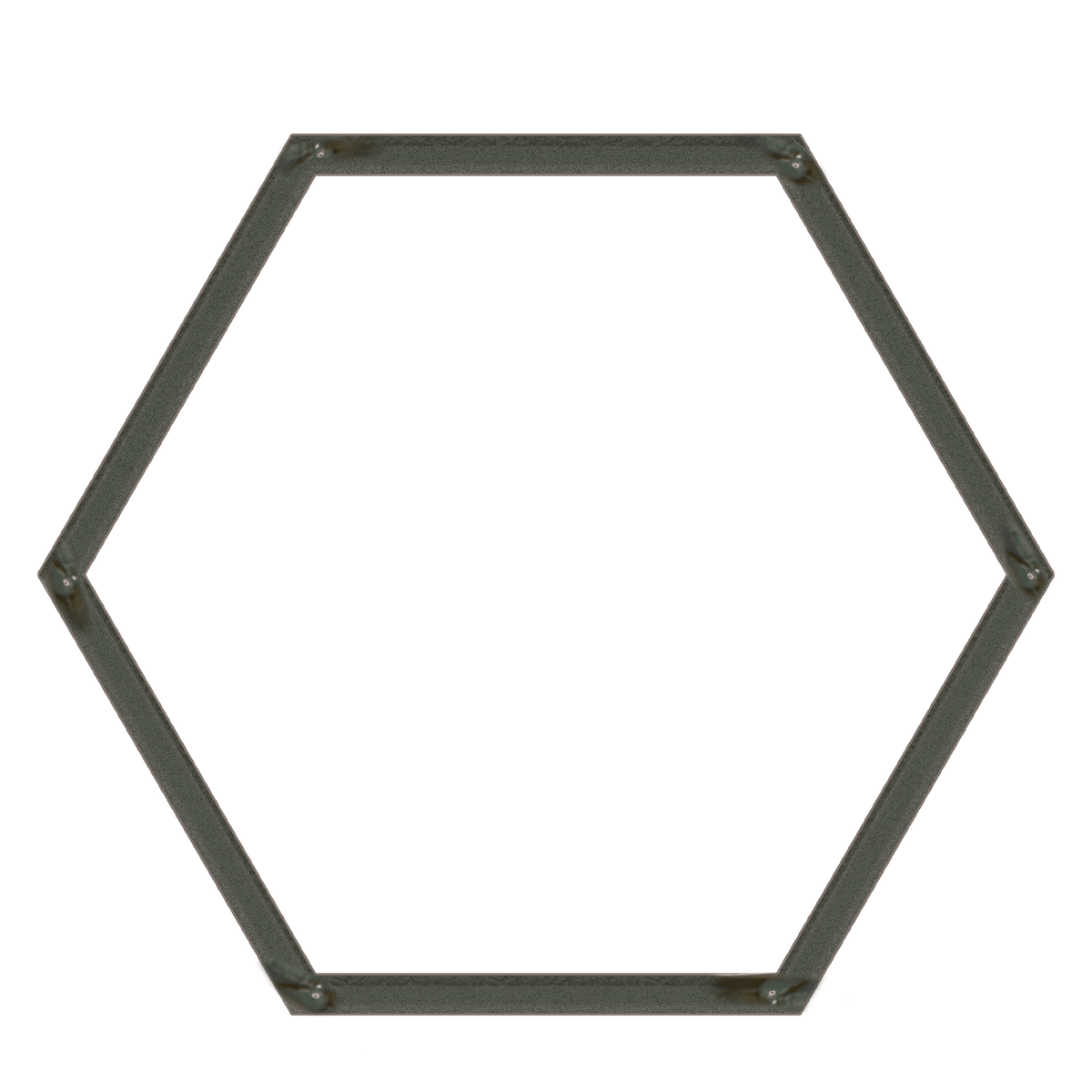 Hexagon - Custom Steel Frames made by Lee Display in different Shapes and Sizes Made by hand in the US. Lee Display manufactures custom-sized shapes using American steel. Hand-rolled into perfect circles & squares and then welded together. Choose over 1,000 different styles, sizes, and dimensions