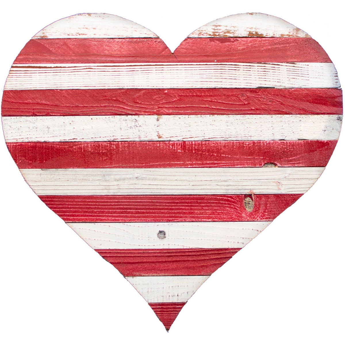 Striped Wooden Valentine's Day Heart - Lee Display