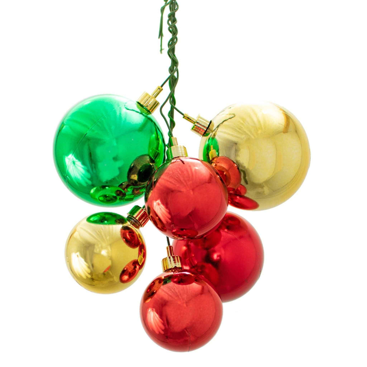 Classic Christmas Ball Clusters | Red Gold Green Ornaments | Sets of 6 ...
