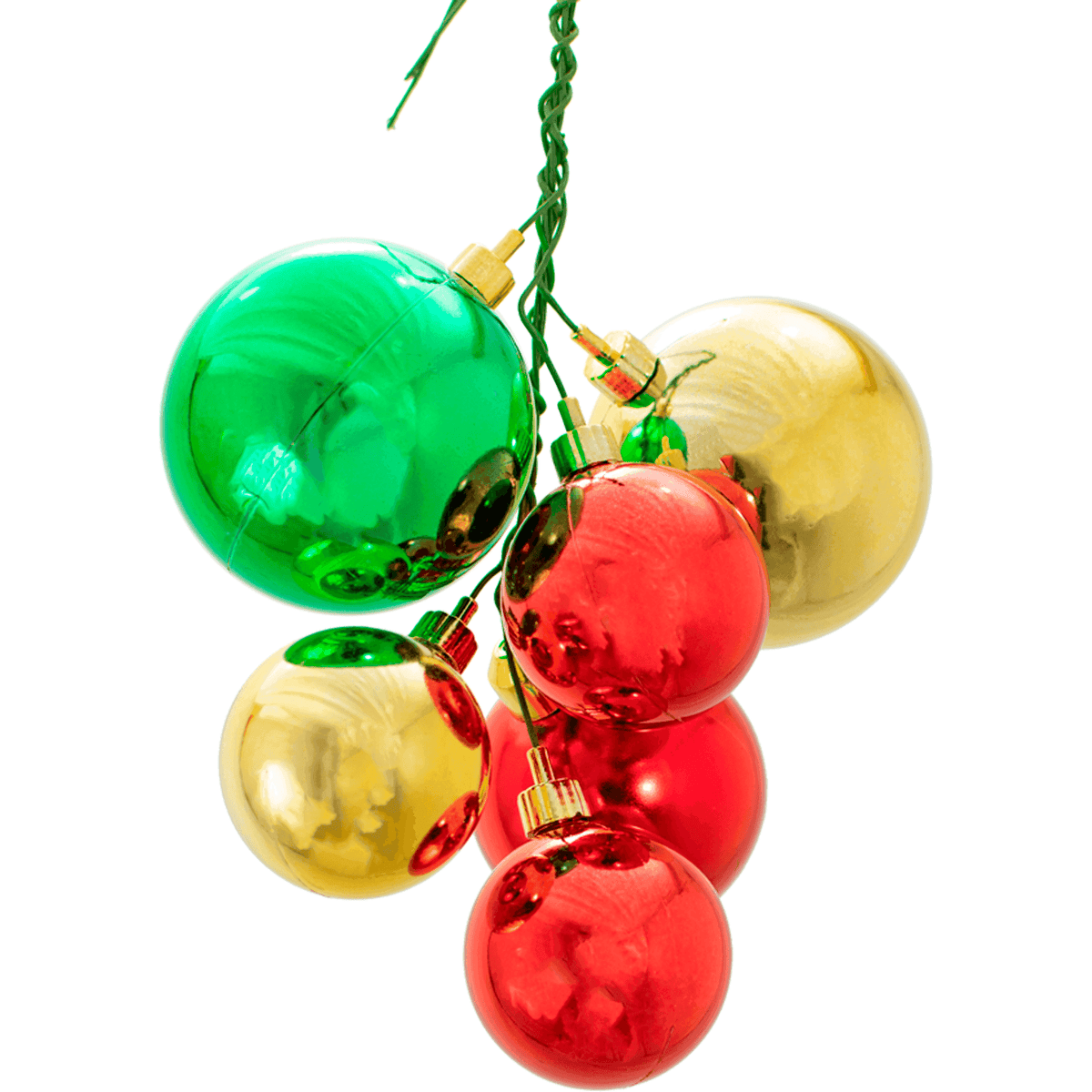Classic Christmas Ball Clusters | Red Gold Green Ornaments | Sets of 6 ...