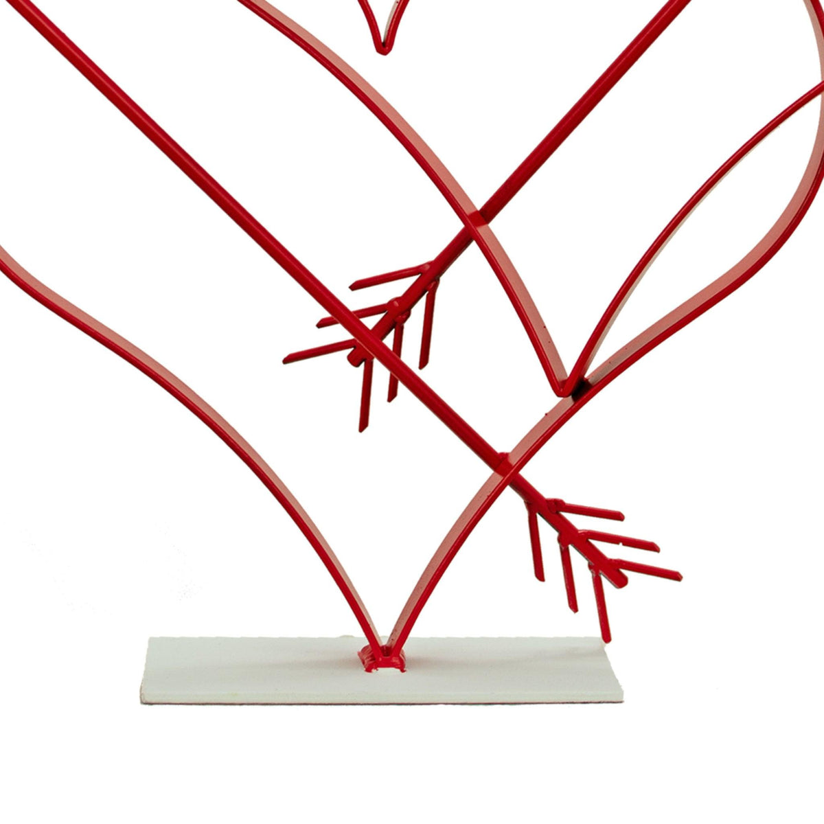 Lee Display's Valentine's Day Double Heart Centerpiece with Cupid's Arrow.  On sale now at leedisplay.com