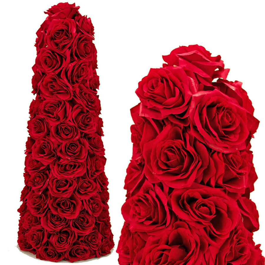Valentine's Day Red Rosebud Cone Tree - Lee Display