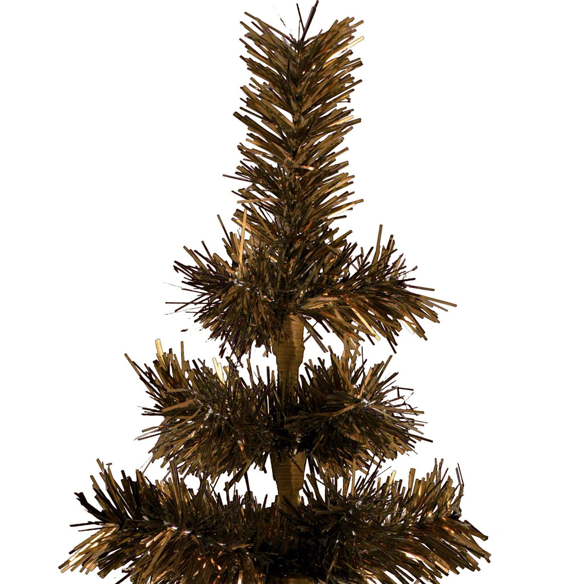 Top of the 24in Vintage Copper Tinsel Christmas Trees 