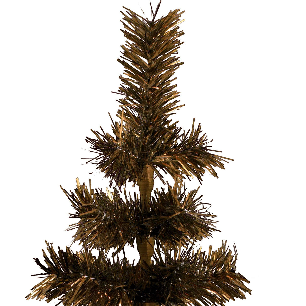 Top of the 18in Vintage Copper Tinsel Christmas Trees