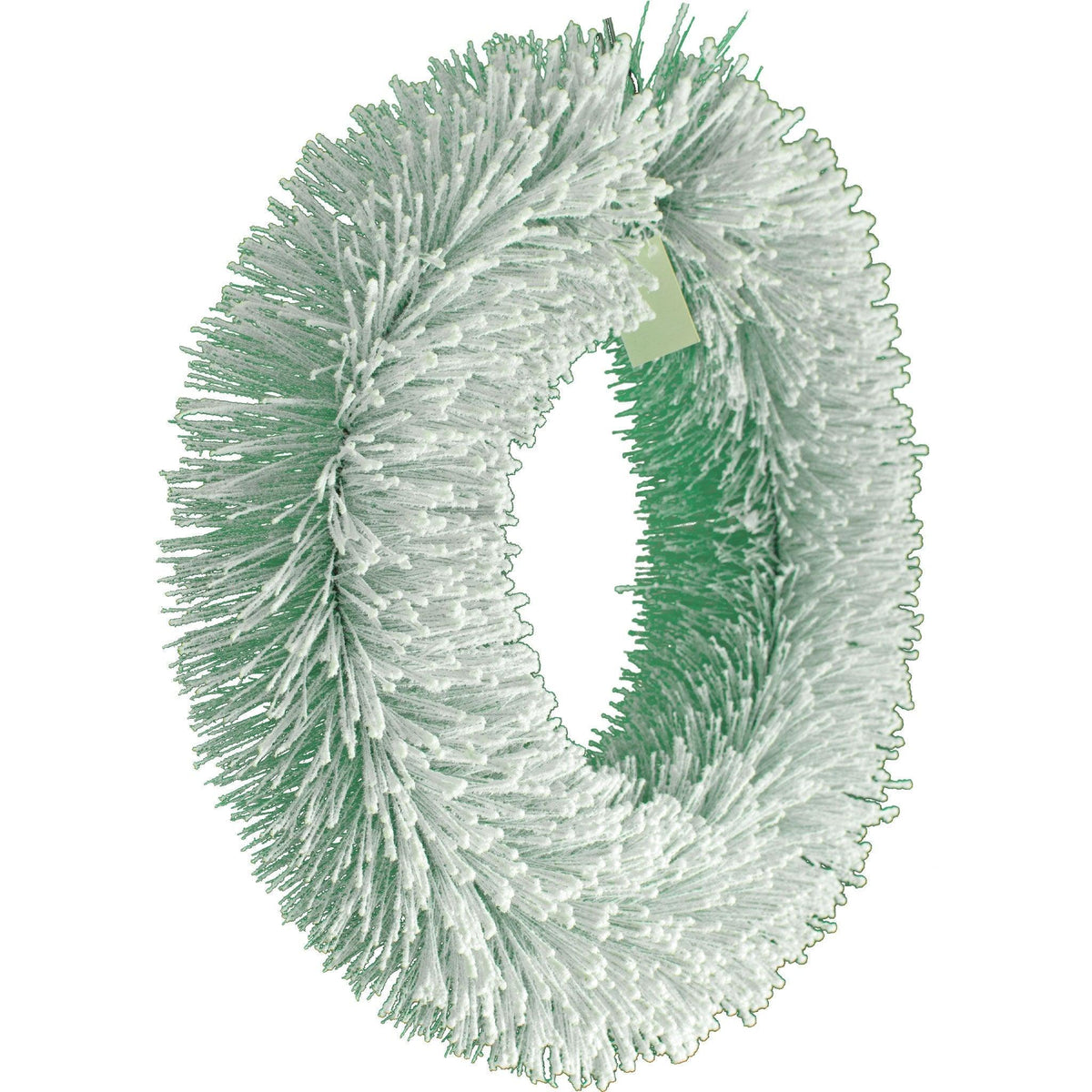 Flocked Wreaths have 360° Pine Needle Brush measuring 6in Diameter.