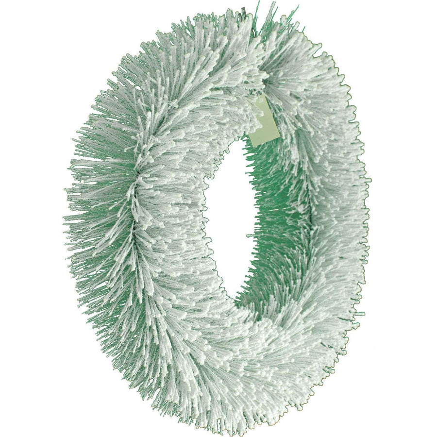 Vintage Flocked Pine Needle Wreath - 20in - Lee Display