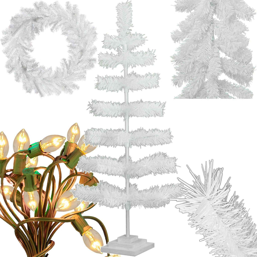 White Christmas Decoration Bundle Kit - Lee Display