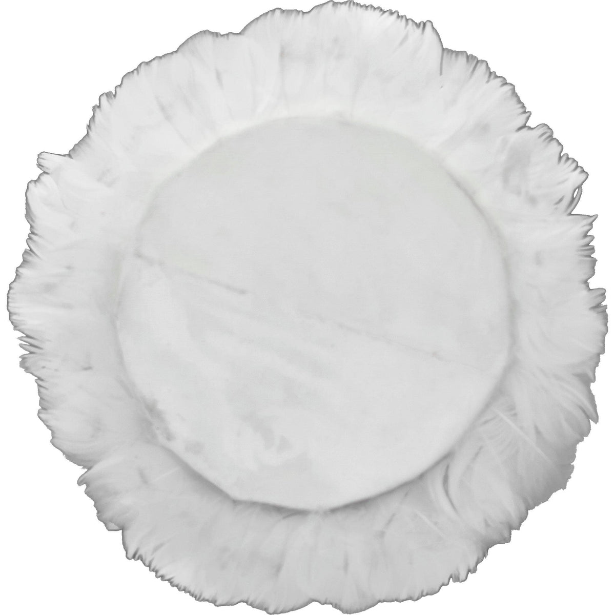 Round foam base is covered with white cloth.  Available now at leedisplay.com