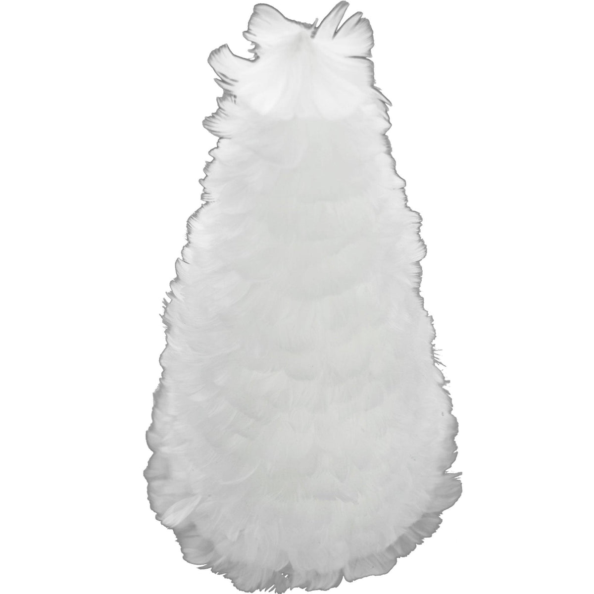 18in tall white goose feather cone trees are on sale at leedisplay.com