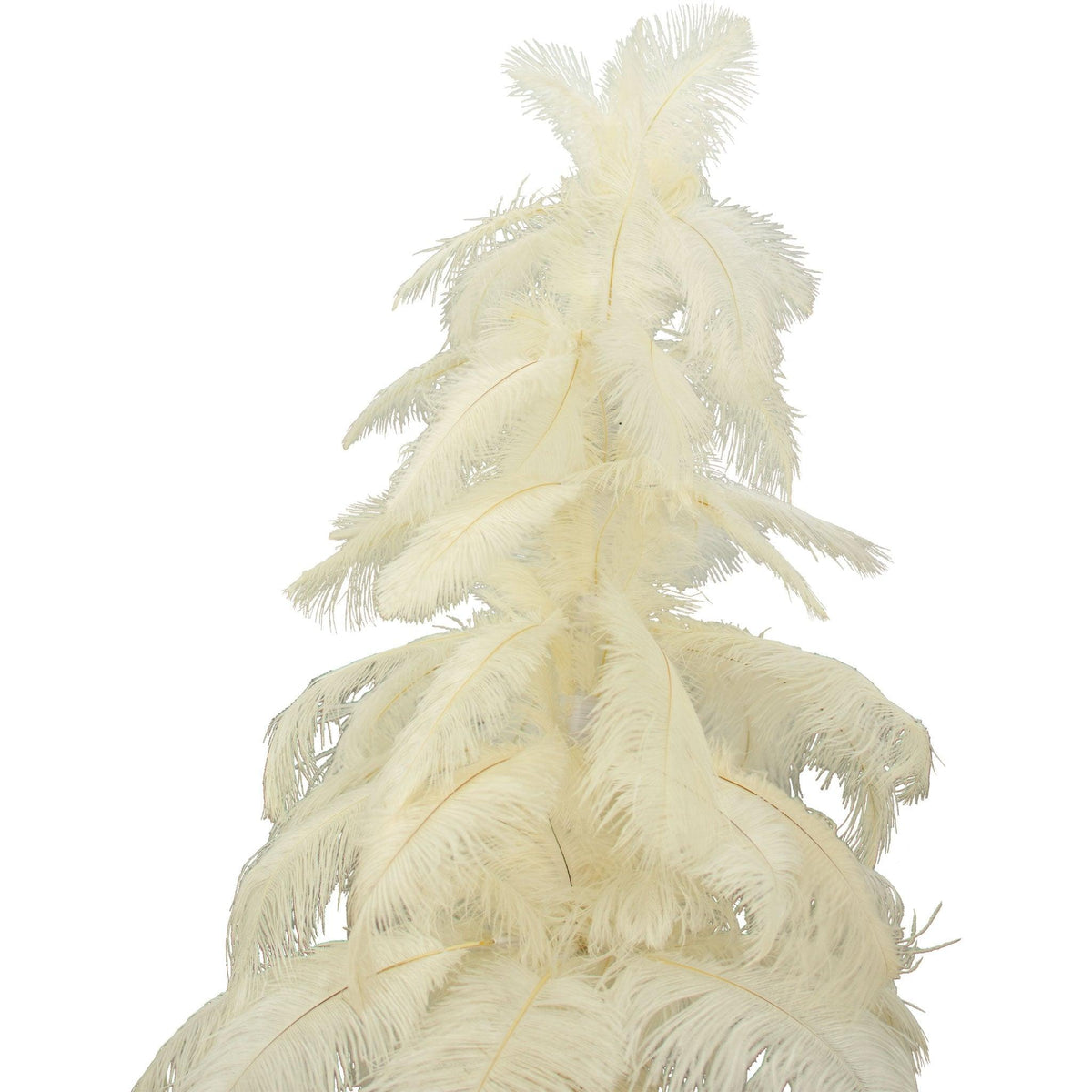 White Ostrich Feathers Christmas Tree  Christmas tree feathers, White  christmas decor, Pink christmas tree