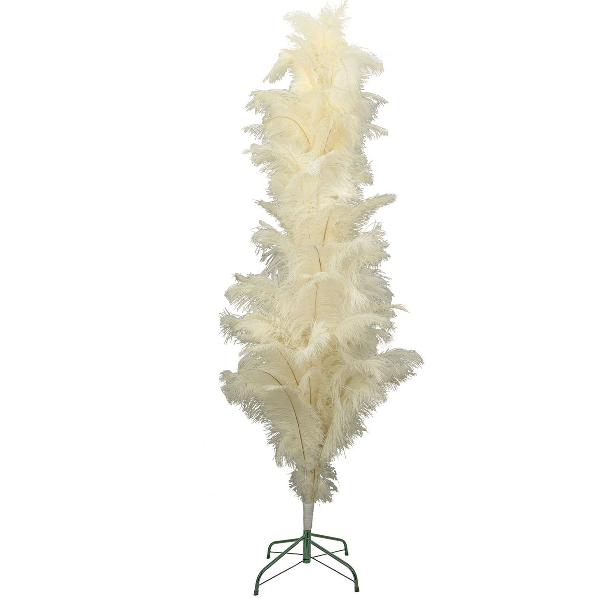 White Ostrich Feather Christmas Tree - Lee Display