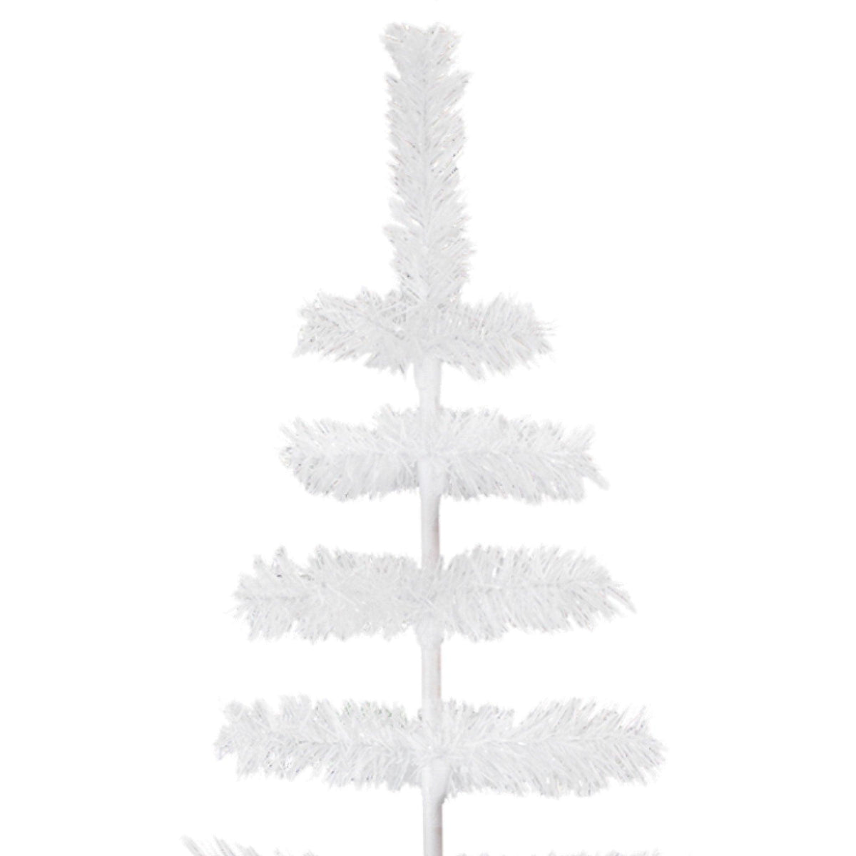 Top of the 5ft white tree.  Lee Display's 5ft White Tinsel Christmas Tree on sale now at leedisplay.com