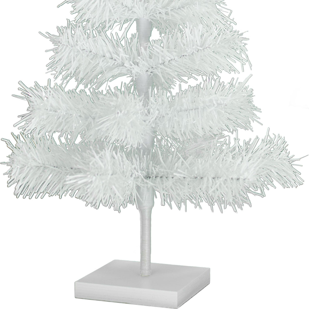 Lee Display's 18in White Tinsel Christmas Tree sold at leedisplay.com