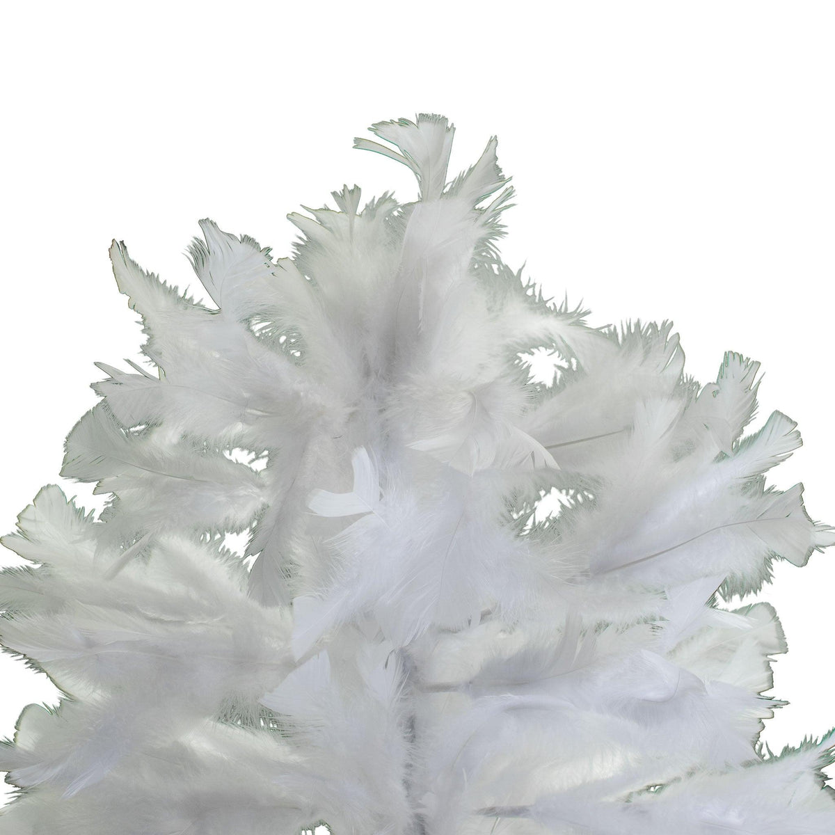 White Turkey Feather Christmas Tree - Lee Display