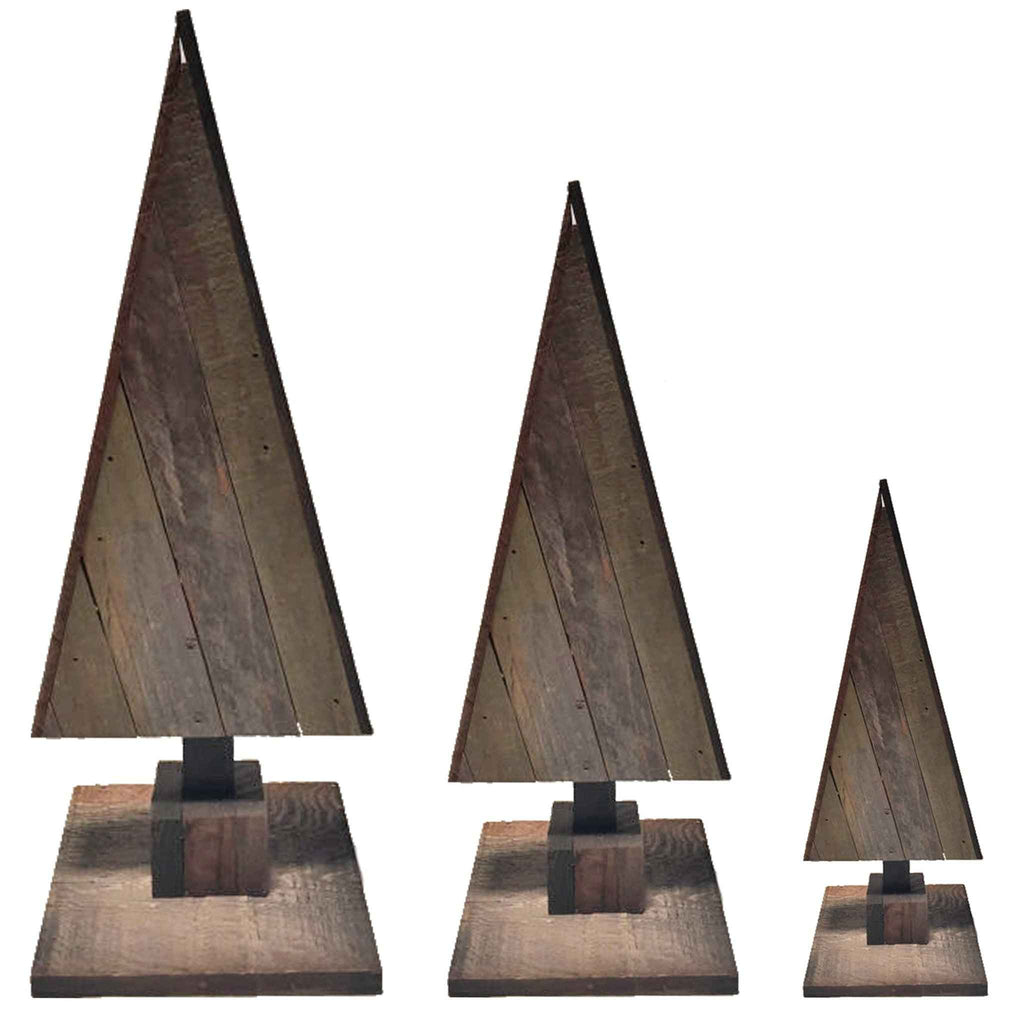 Wooden Triangular Christmas Trees Table-Top Decor Display – Lee Display