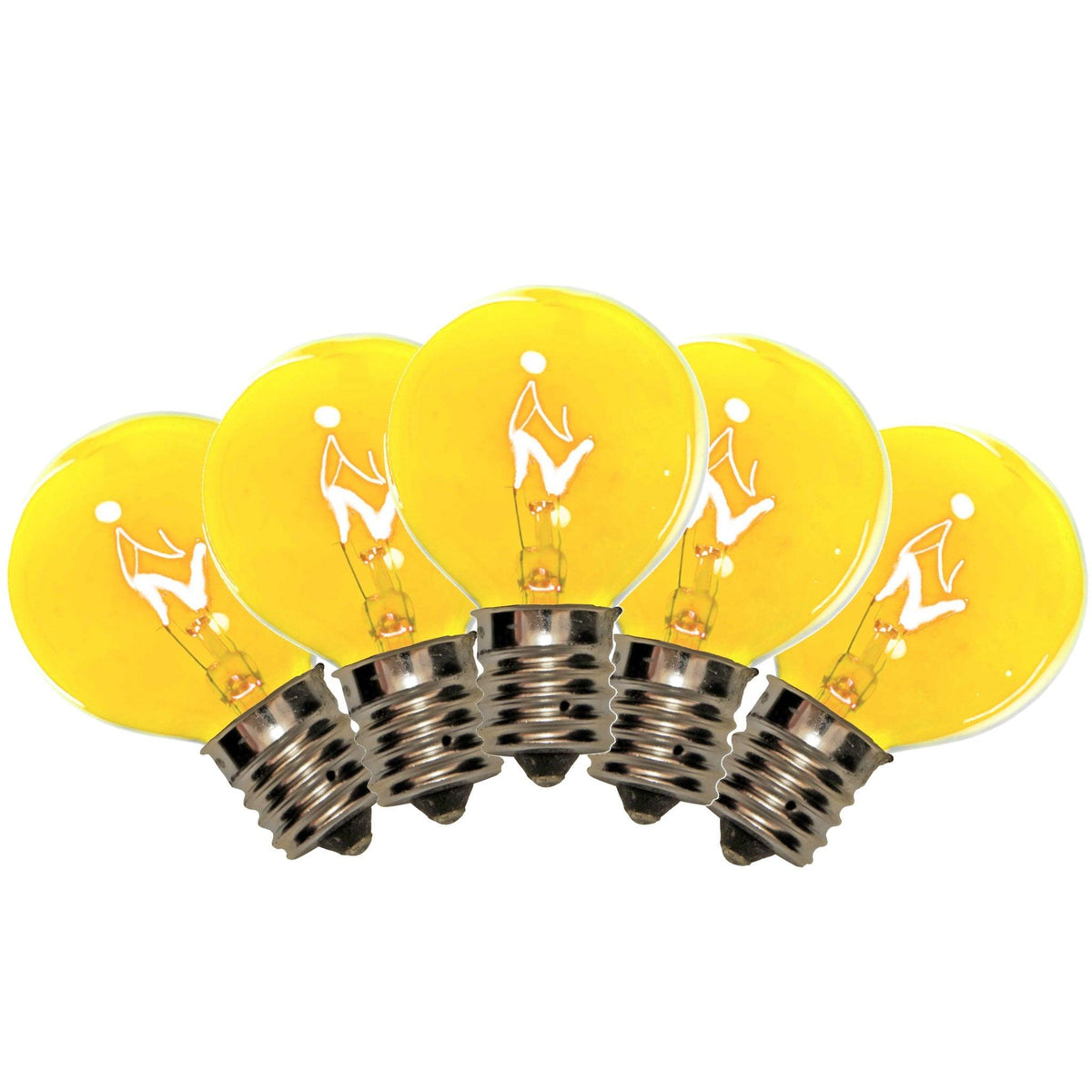 1 Box of 25 of brand new transparent Yellow G40 Globe Light Bulbs Replace your old bulbs today at leedisplay.com