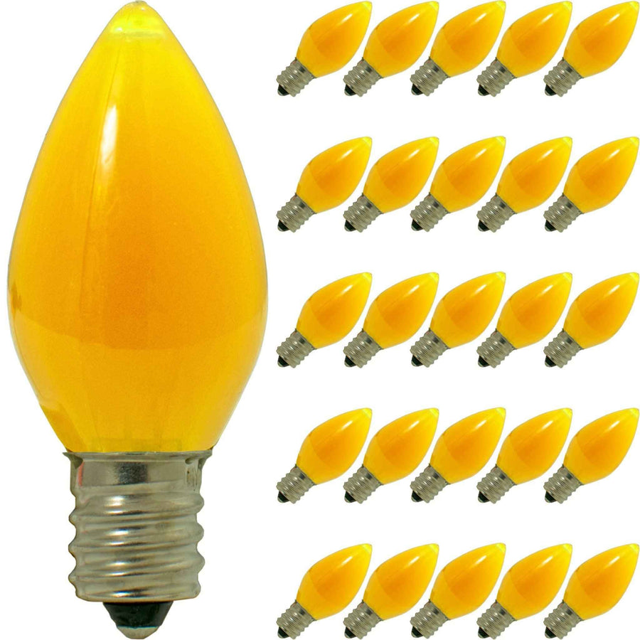 Yellow Solid LED Light Bulbs - Lee Display